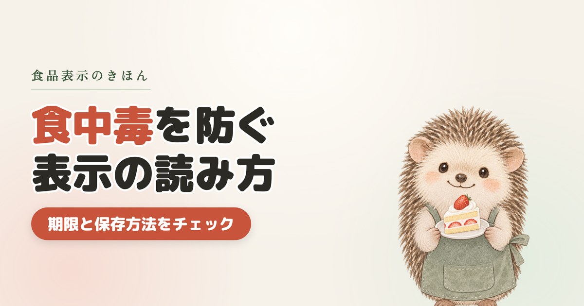 食中毒を防ぐために知っておきたい！食品表示の読み解き方