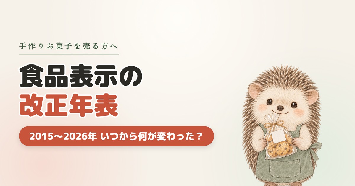食品表示の改正年表 2015〜2026年 いつから何が変わった？